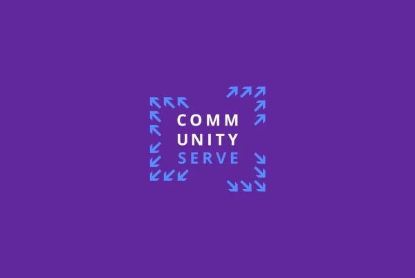 Community Serve logo design for a new program encouraging church members to serve outside of the church building by getting the members involved in monthly community service projects