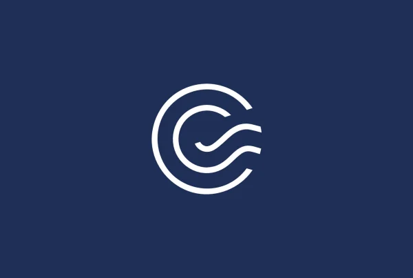 Letter C logo design for Clarity Squared digital marketing agency