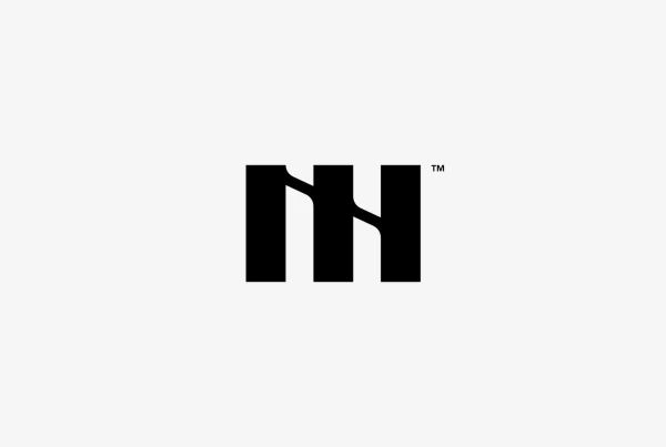 A bold, modernist letter M mark logo design by zeropoint7 Studio